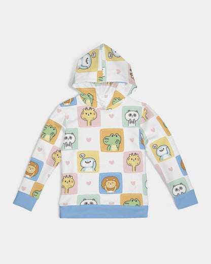 Animal Squares Kids All-Over Print Hoodie