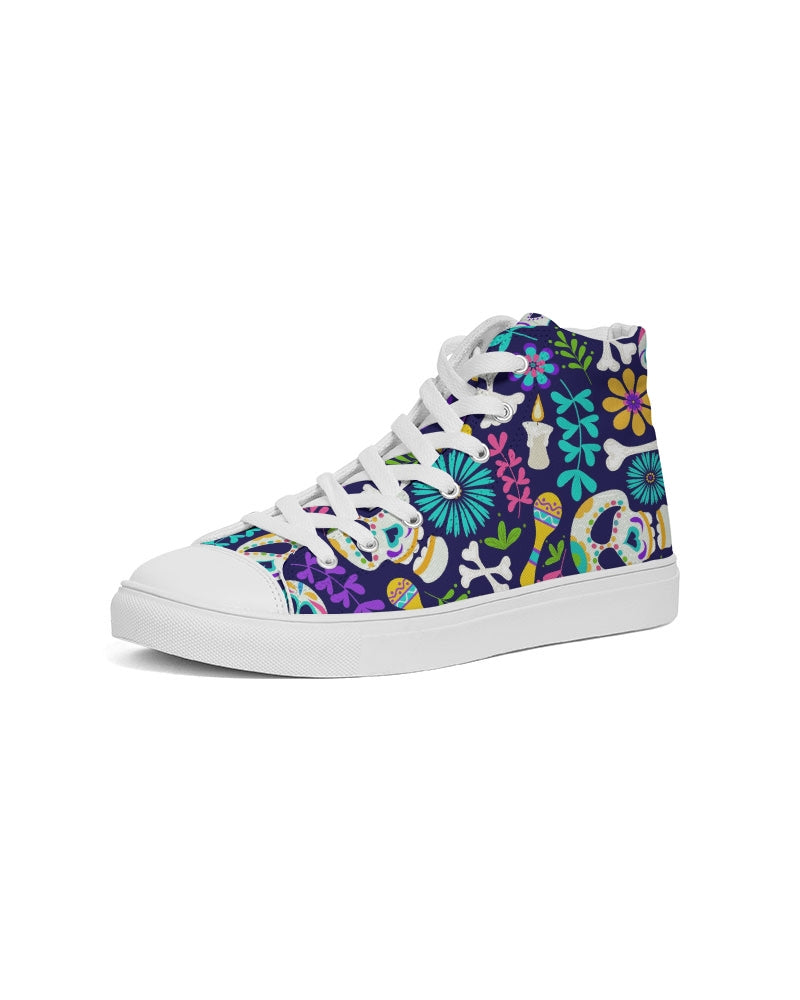 Day Of The Dead Festival Men's High Top Canvas Shoe