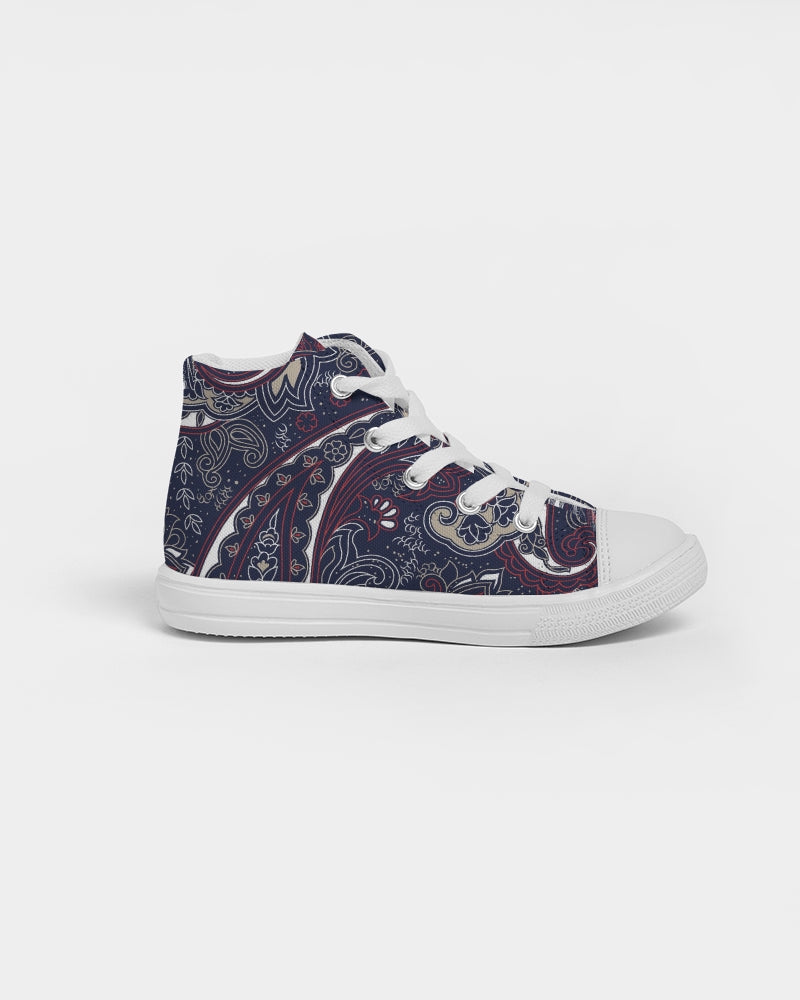 Paisley Beauty Kids Hightop Canvas Shoe