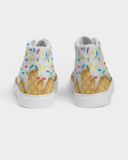 Ice Cream Cone Women's High Top Canvas Shoe