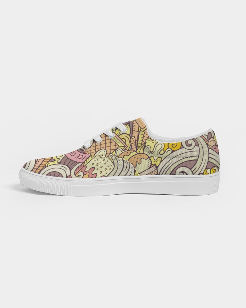 Ice Cream Party Women's Lace Up Canvas Shoe