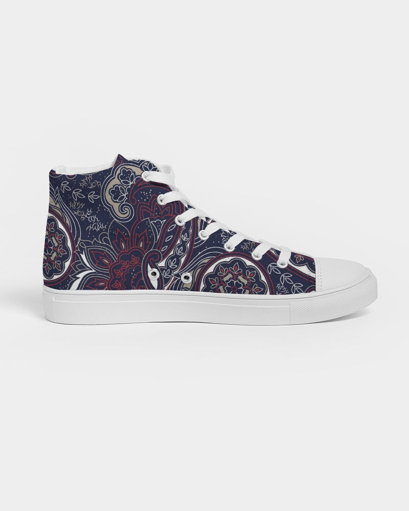 Paisley Beauty Men's High Top Canvas Shoe