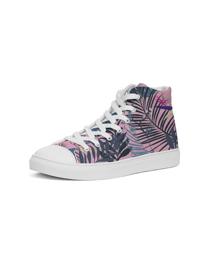 Tropical Forest Leaves Women's High Top Canvas Shoe