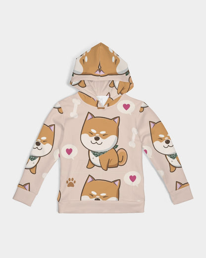 Shiba Inu Love Large Kids All-Over Print Hoodie