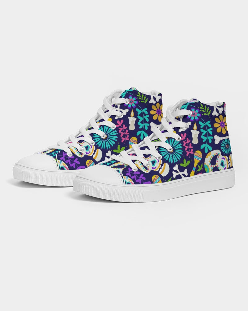 Day Of The Dead Festival Women's High Top Canvas Shoe