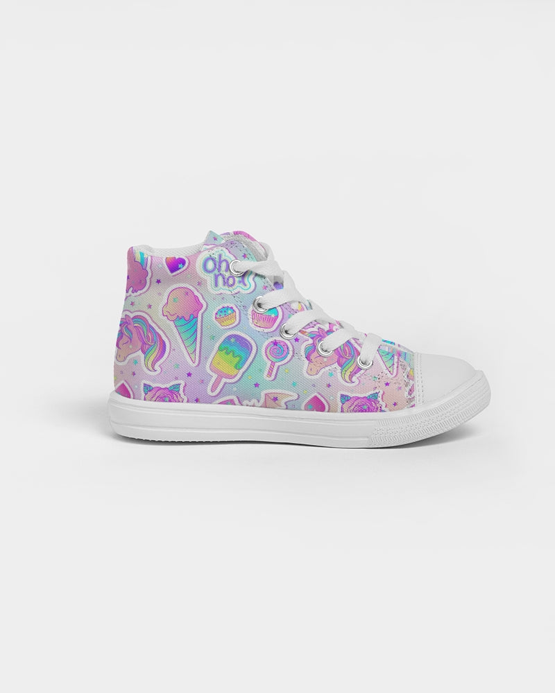 Oh No! Kids Hightop Canvas Shoe