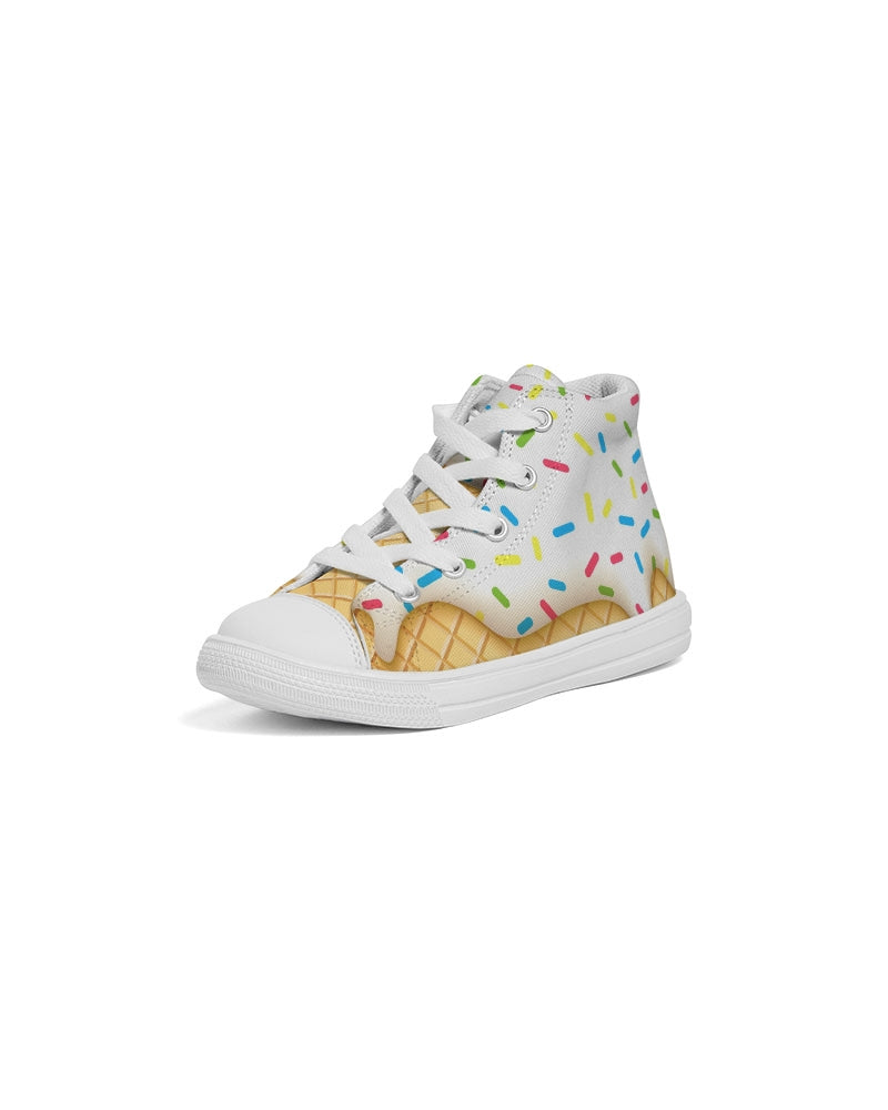 Ice cream cone Kids Hightop Canvas Shoe