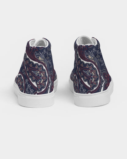 Paisley Beauty Men's High Top Canvas Shoe