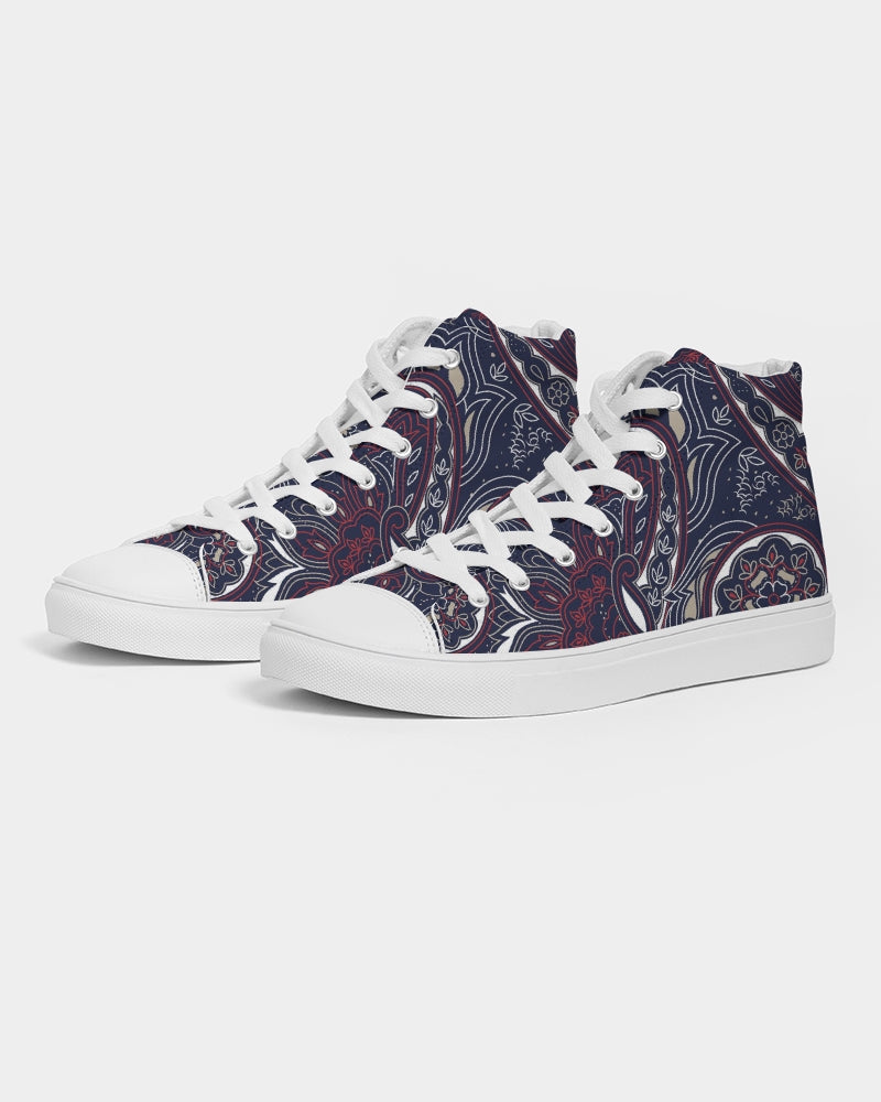 Paisley Beauty Men's High Top Canvas Shoe