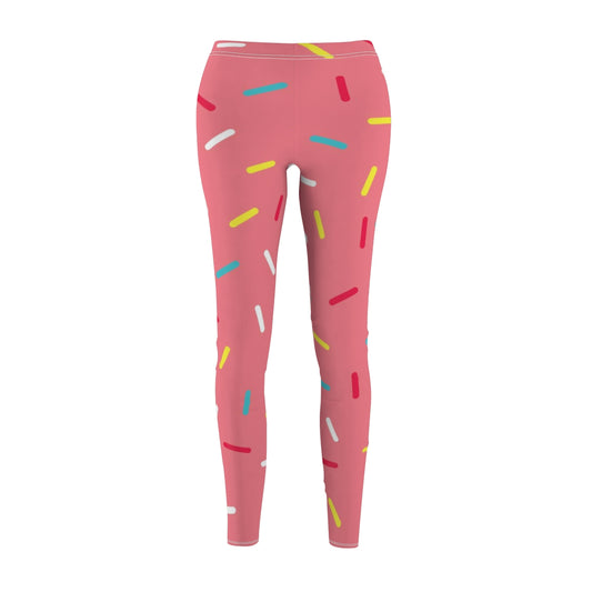 Pink Donut Sprinkles Women's Yoga Pants