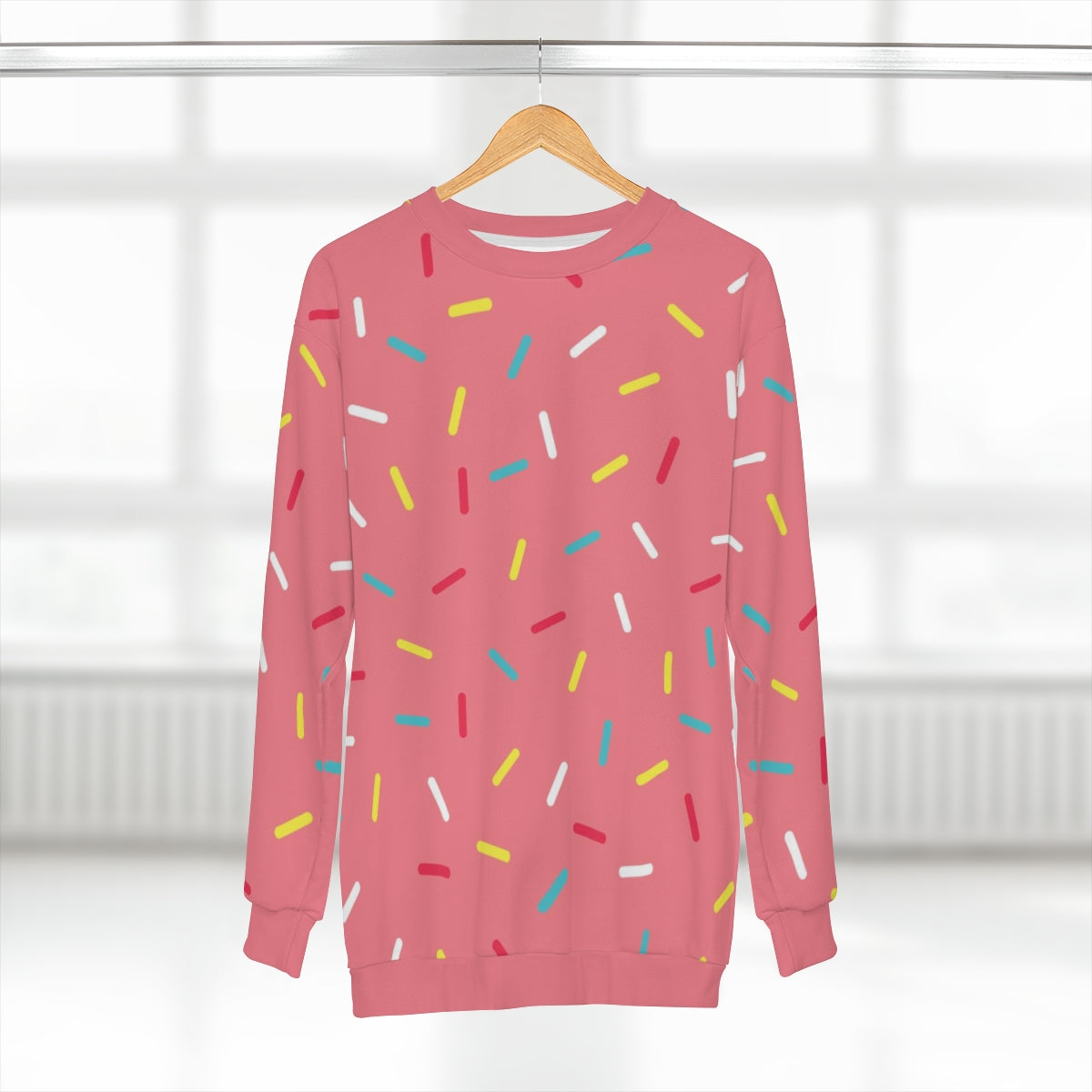 Pink Donut Sprinkles Unisex Sweatshirt
