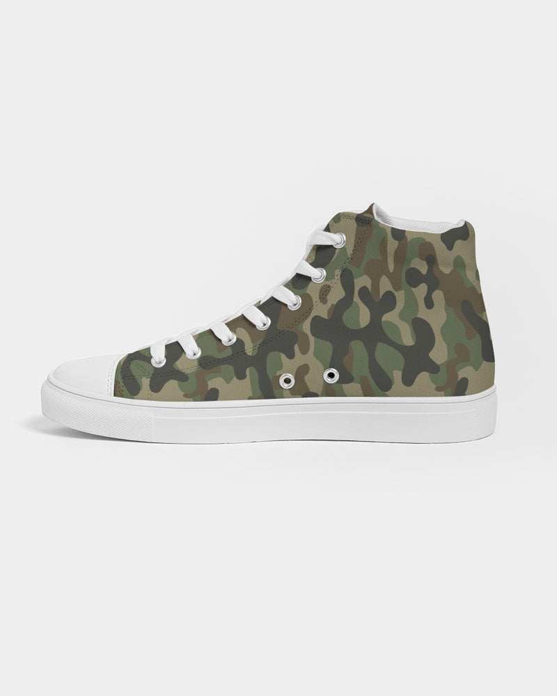 Camouflage Men's High Top Canvas Shoe