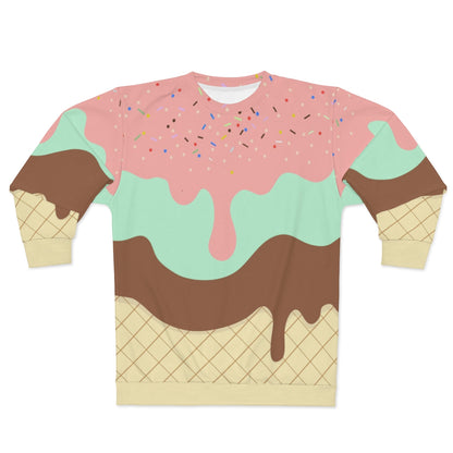 Three Layered Ice Cream Cone Unisex Sweatshirt