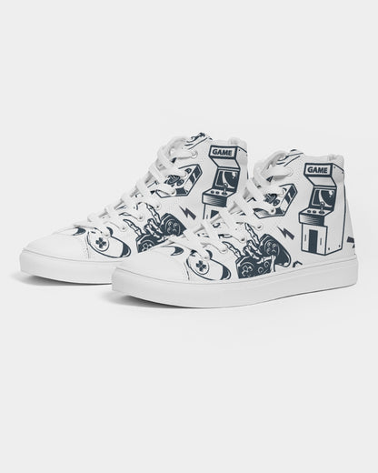 Game Over Women's High Top Canvas Shoe