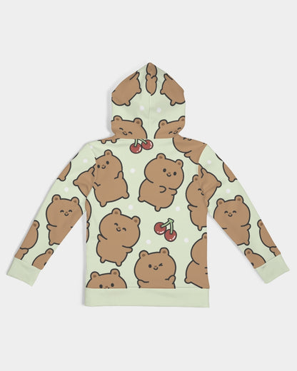 Cherries And Bears Kids All-Over Print Hoodie