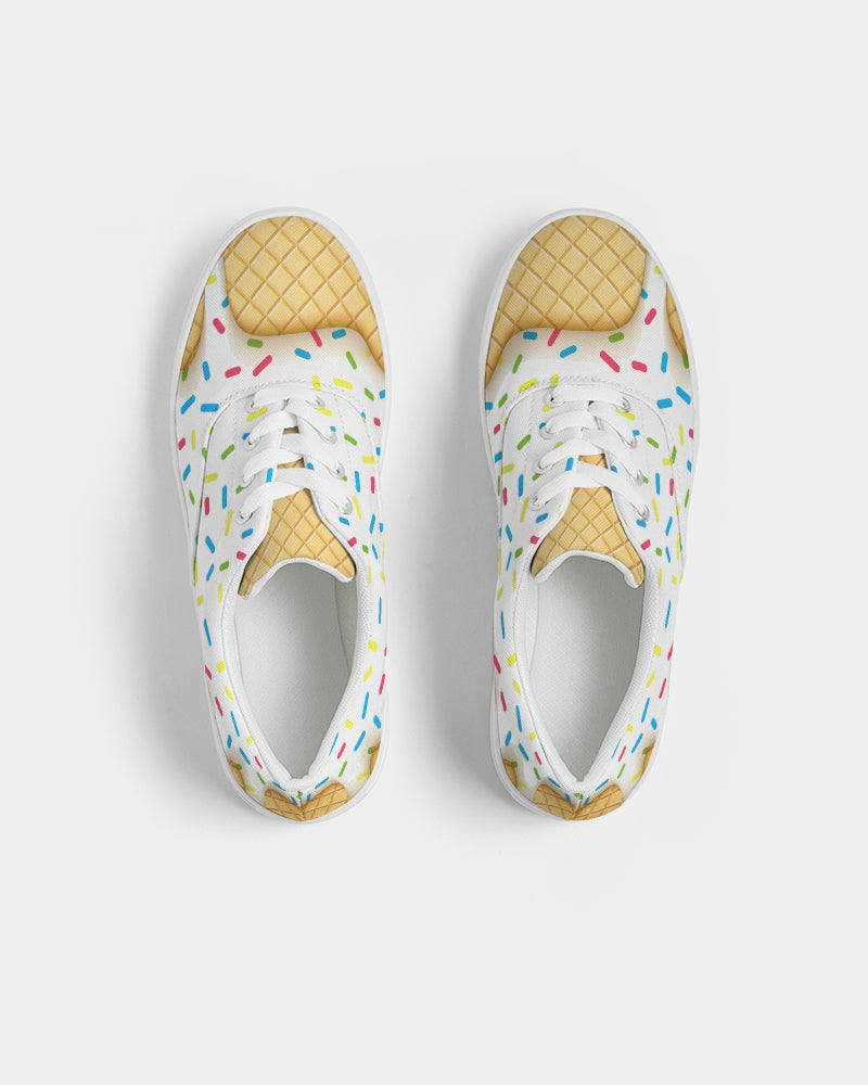 Ice Cream Cone Women's Lace Up shops Canvas Shoe