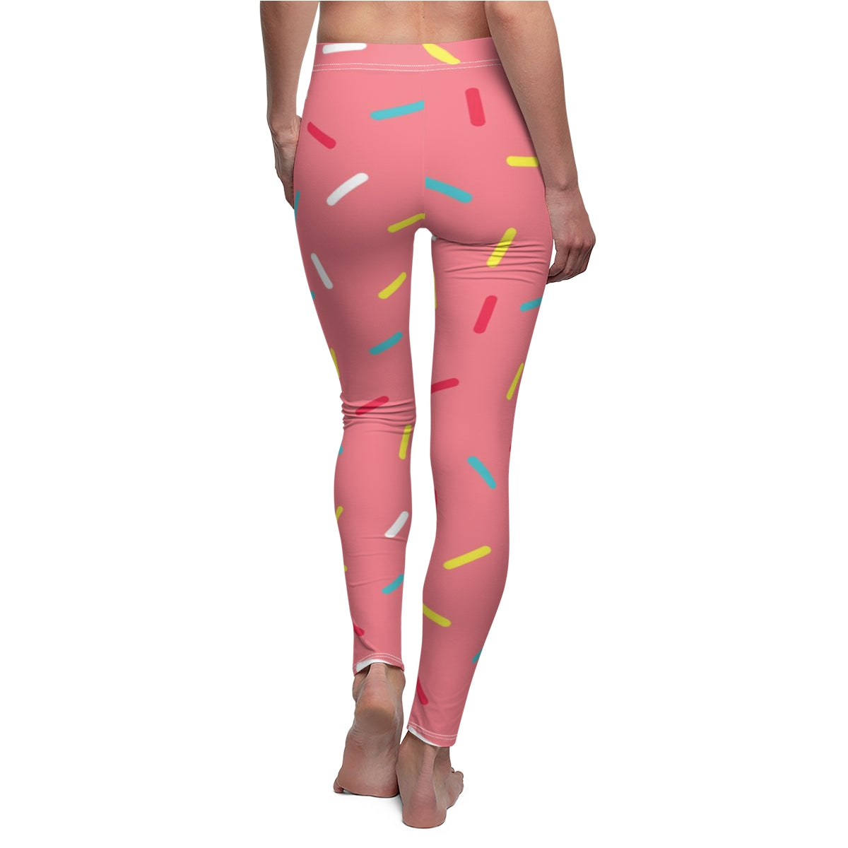 Pink Donut Sprinkles Women's Yoga Pants