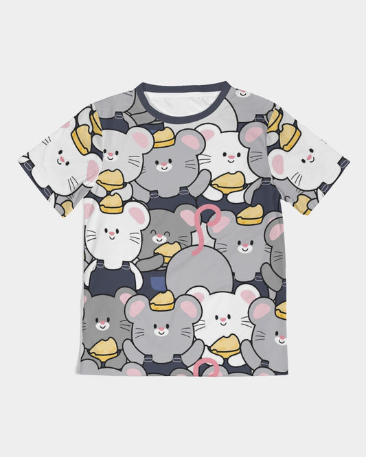 Mice With Cheese Kids  All-Over Print Tee