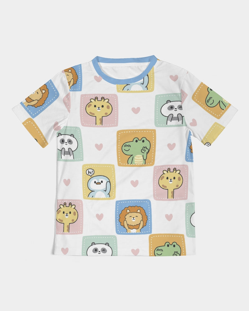 Animal Squares Kids  All-Over Print Tee