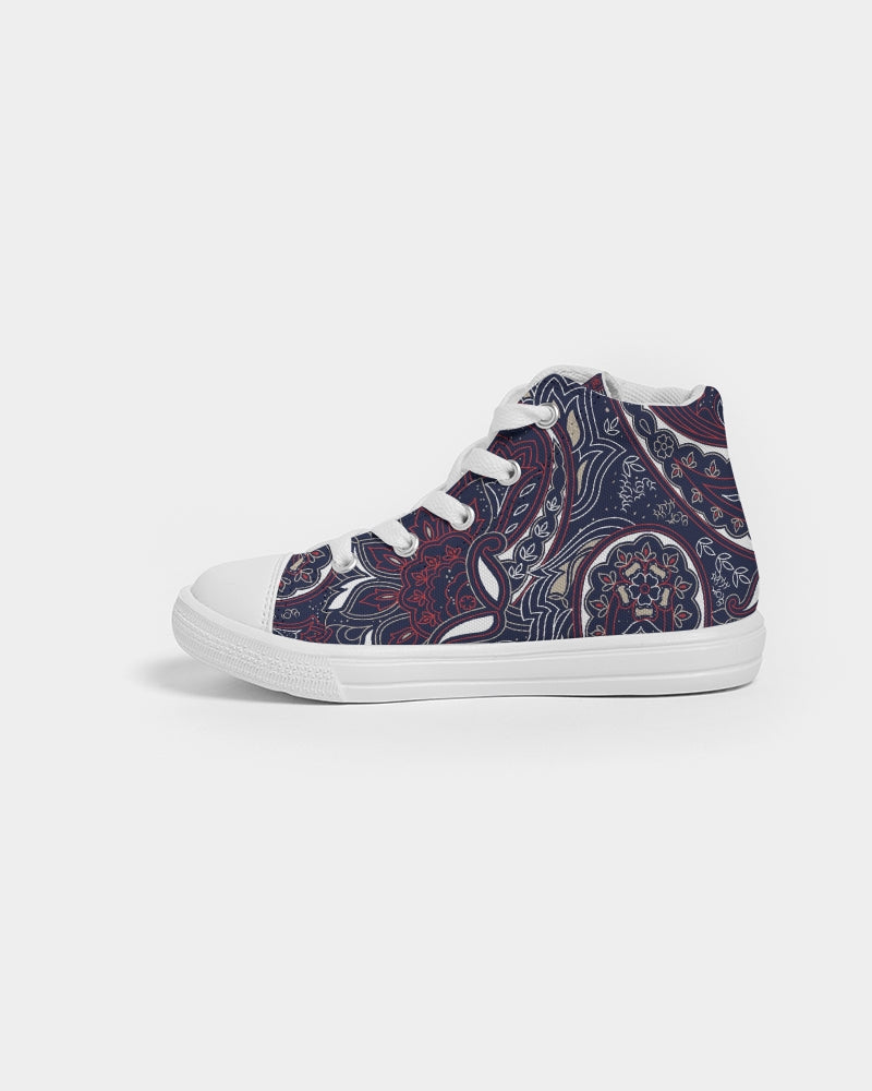 Paisley Beauty Kids Hightop Canvas Shoe