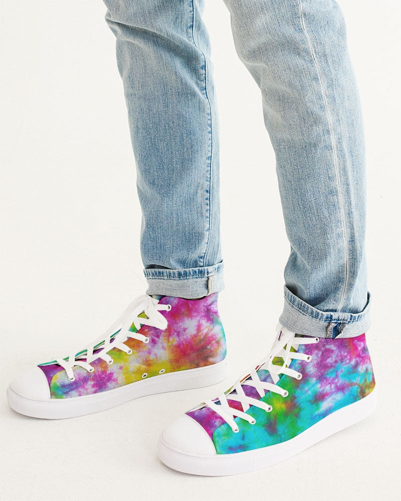 Tie-Dye Men's High Top Canvas Shoe