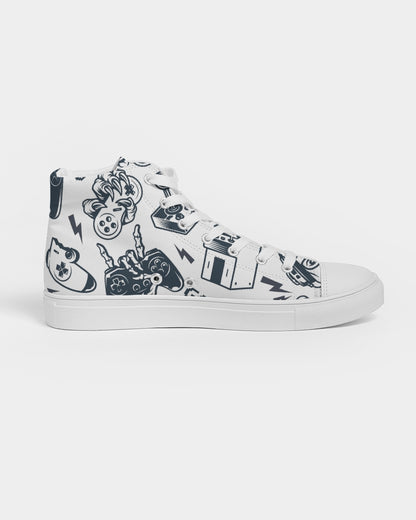 Game Over Women's High Top Canvas Shoe