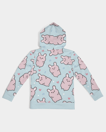 Cute Pink Rabbits Kids All-Over Print Hoodie