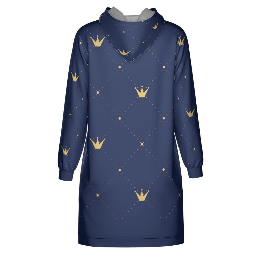 Gold Crowns Hoodie Dress