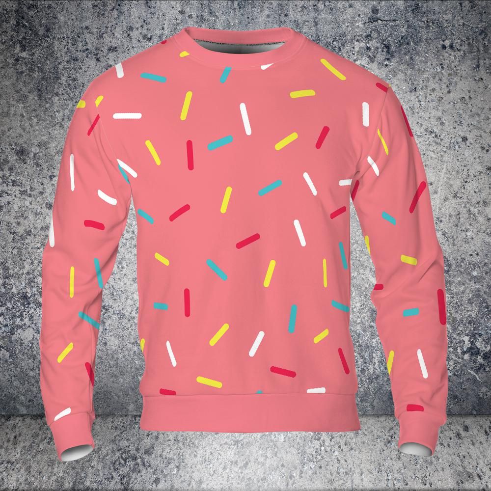 Pink Donut Sprinkles Sweatshirt