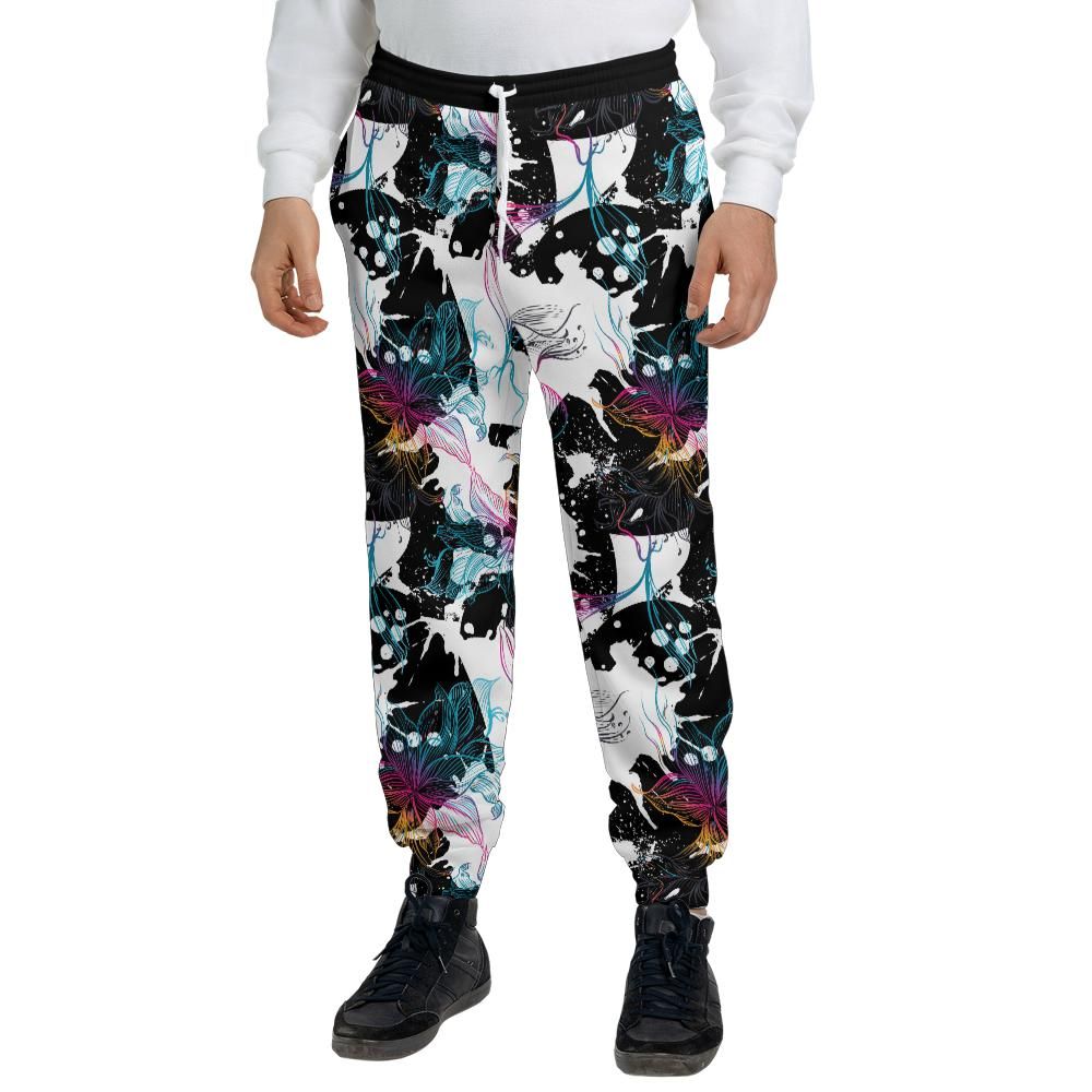 Abstract Gradient Flowers Unisex Sweatpants