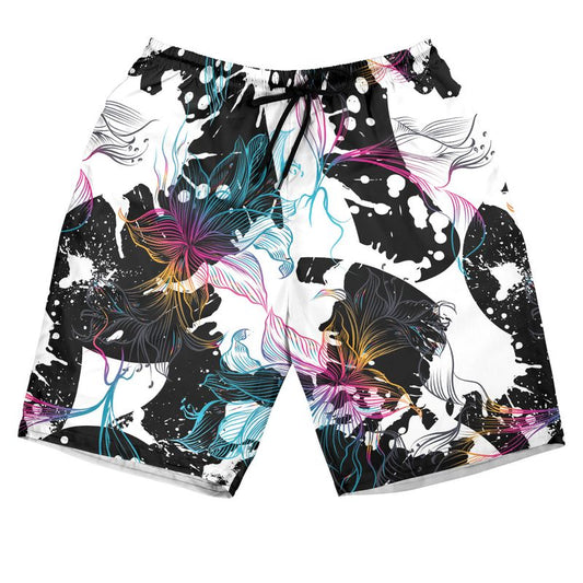 Abstract Gradient Flowers Shorts