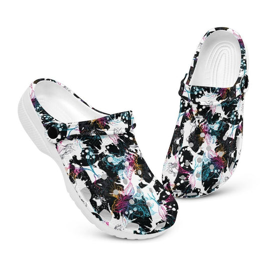 Abstract Gradient Flowers Unisex Clogs