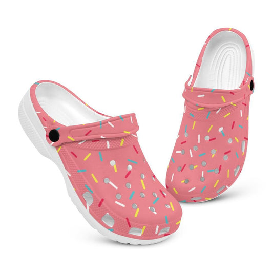 Pink Donut Sprinkles Clogs