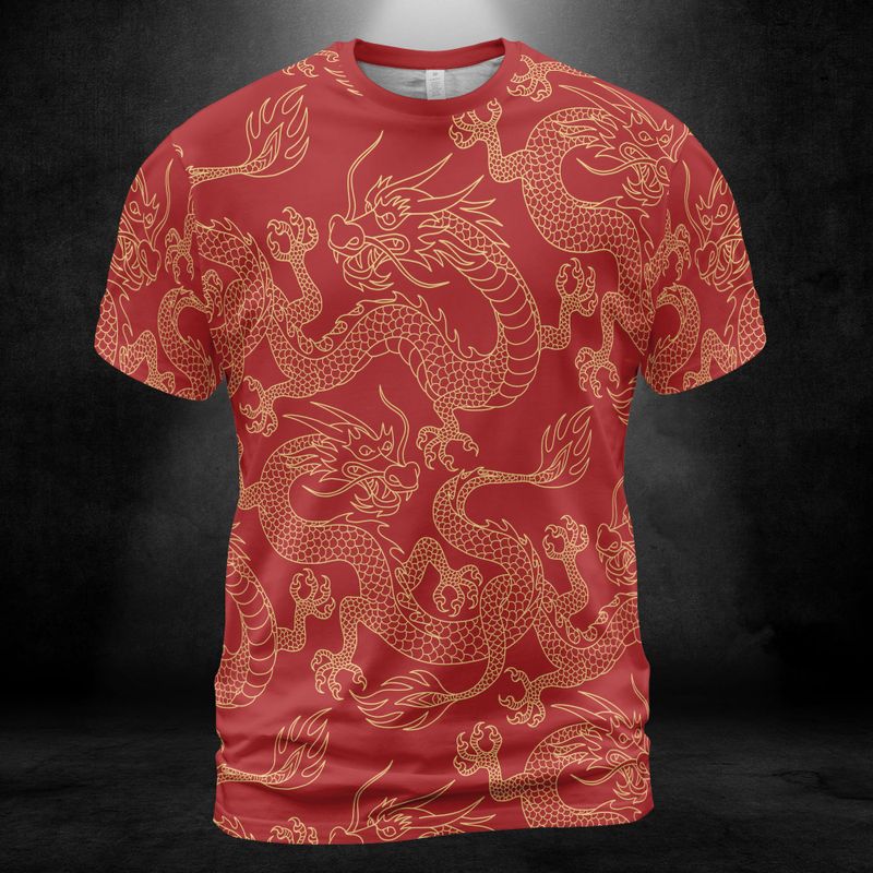 Gold & Red Dragon Unisex Comfort T-Shirt